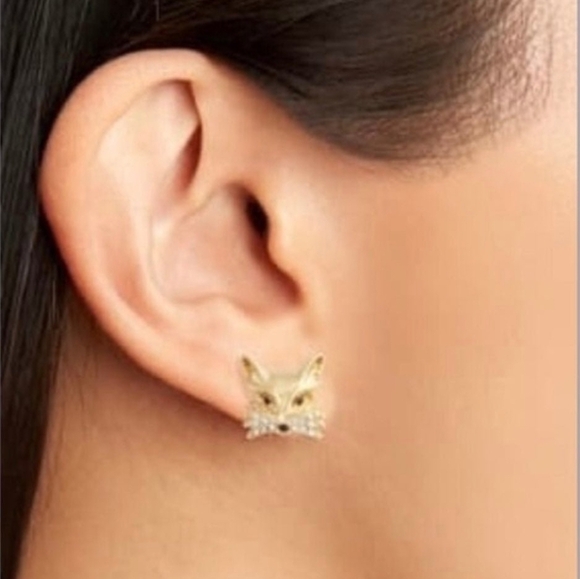 KATE SPADE NEW YORK "So Foxxy" Stud Earrings and Dust Bag - Picture 2 of 6